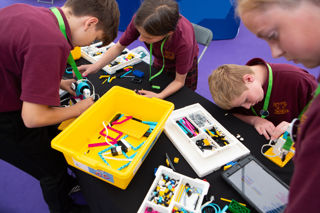 Pupils engrossed in a Road to RIAT Blast Off activity at RIAT24