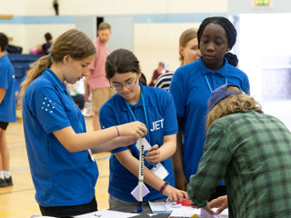 John Egging Trust students showing JET to Space 2022.