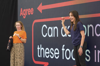 Tech She Can live lesson on the Inspire Stage at RIAT24 on space food.