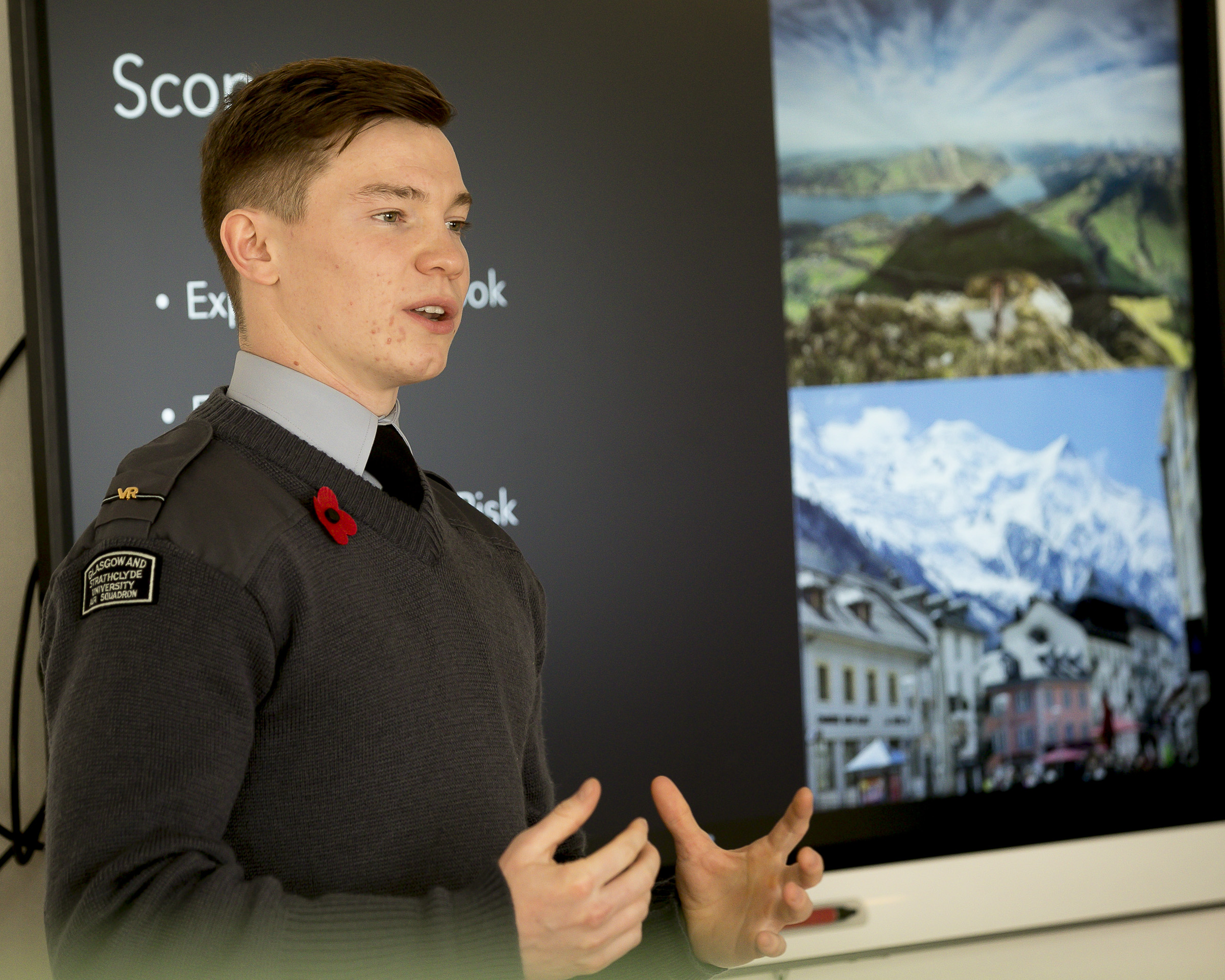 Boy pitching an expedition to win funding